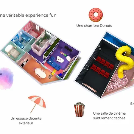 Pop & Fun A Avec Toboggan, Cinema Et Climatisation Apartment *